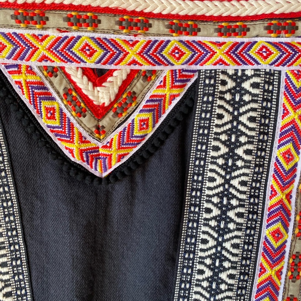 H&M Coachella Official Collection Embroidered Black Denim Vest - Picture 8 of 9